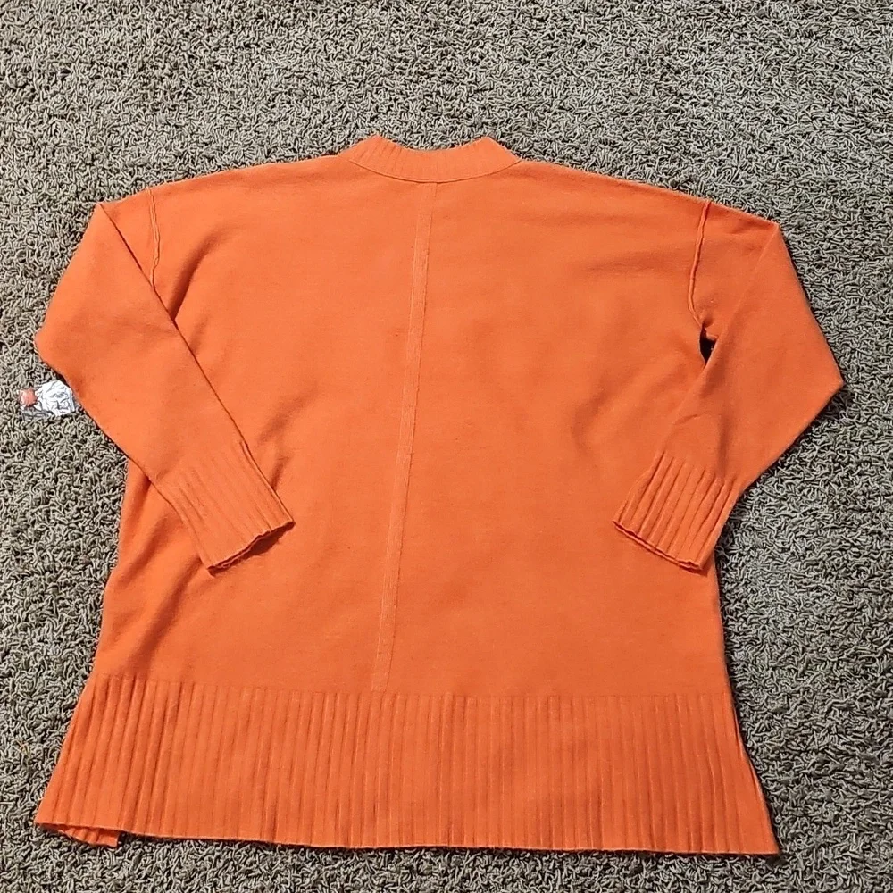 New Free People Phoebe Sweater Wool Blend Shell Coral Small Knit Pullover - Picture 9 of 10